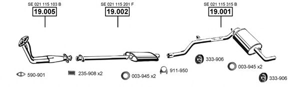 SE191340 ASMET Exhaust System Exhaust System