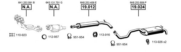 SE191580 ASMET Exhaust System Exhaust System