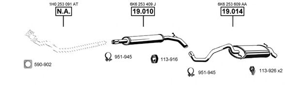 SE191710 ASMET Exhaust System Exhaust System