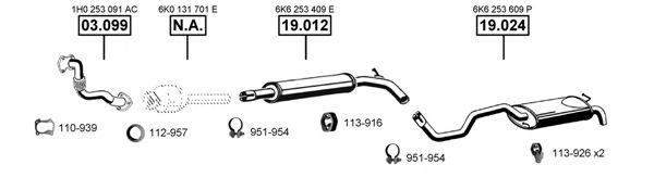 SE191770 ASMET Exhaust System Exhaust System