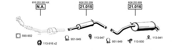 SK210250 ASMET Exhaust System Exhaust System