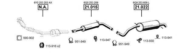 SK210400 ASMET Exhaust System Exhaust System