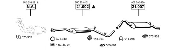 SK210750 ASMET Exhaust System Exhaust System