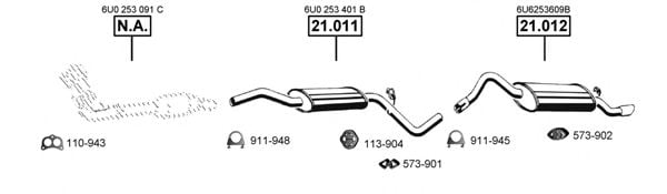 SK210780 ASMET Exhaust System Exhaust System