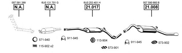 SK210830 ASMET Exhaust System Exhaust System