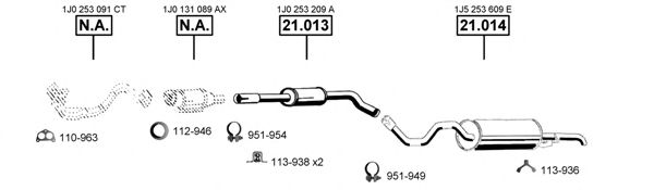 SK211030 ASMET Exhaust System Exhaust System