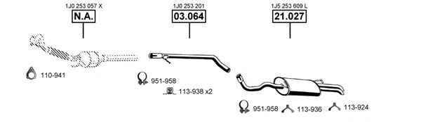 SK211130 ASMET Exhaust System Exhaust System