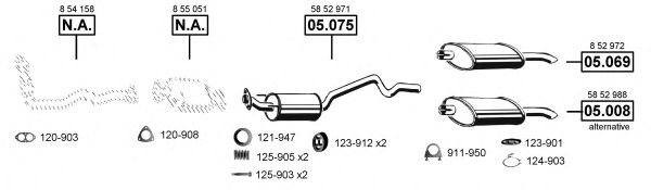 OP050660 ASMET Exhaust System Exhaust System
