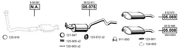 OP050675 ASMET Exhaust System Exhaust System