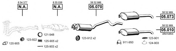 OP050785 ASMET Exhaust System Exhaust System