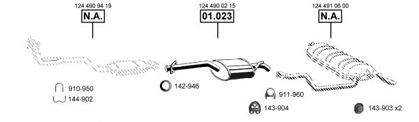 ME011695 ASMET Exhaust System Exhaust System