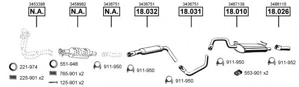VO183950 ASMET Exhaust System Exhaust System