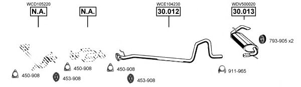 LR301050 ASMET Exhaust System Exhaust System