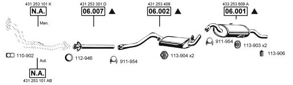 AU061200 ASMET Exhaust System Exhaust System