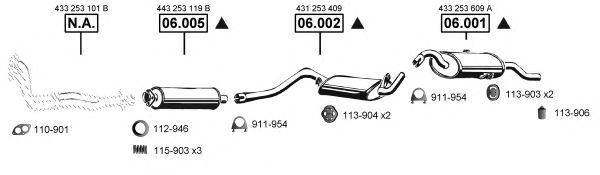 AU061385 ASMET Exhaust System Exhaust System