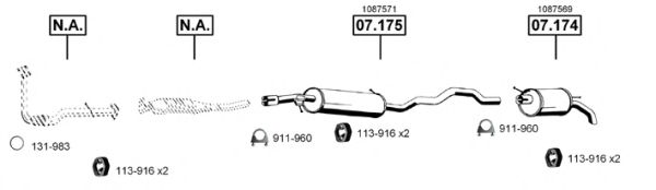 FO073115 ASMET Exhaust System Exhaust System