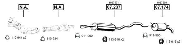 FO073140 ASMET Exhaust System