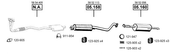 OP051170 ASMET Exhaust System Exhaust System