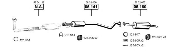 OP051205 ASMET Exhaust System Exhaust System