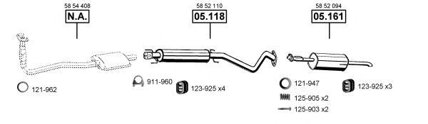 OP051380 ASMET Exhaust System Exhaust System