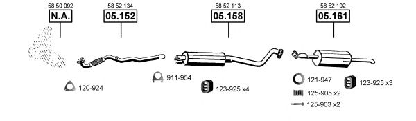 OP051330 ASMET Exhaust System Exhaust System