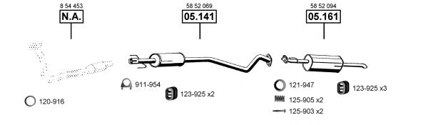 OP051370 ASMET Exhaust System Exhaust System