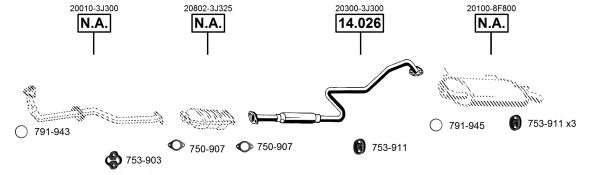 NI141615 ASMET Exhaust System Exhaust System