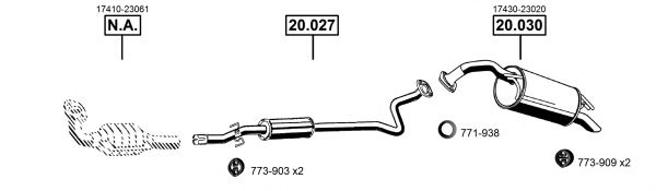 TO204100 ASMET Exhaust System Exhaust System
