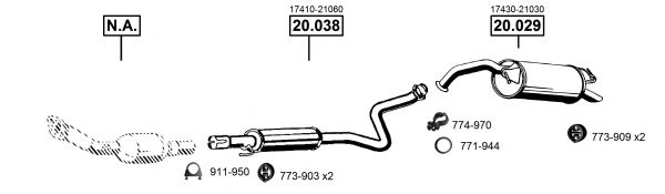 TO204150 ASMET Exhaust System Exhaust System
