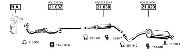 SK210215 ASMET Exhaust System Exhaust System