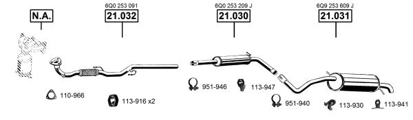 SK210360 ASMET Exhaust System Exhaust System