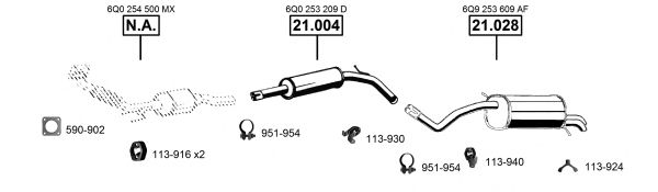 SK210450 ASMET Exhaust System