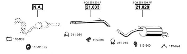 SE190790 ASMET Exhaust System Exhaust System