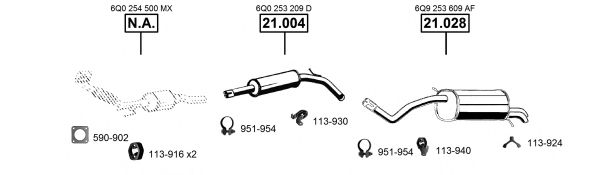 SE190852 ASMET Exhaust System Exhaust System