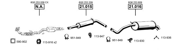 SK210290 ASMET Exhaust System Exhaust System