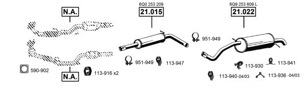 SK210410 ASMET Exhaust System Exhaust System