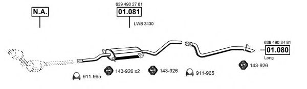 ME012582 ASMET Exhaust System Exhaust System