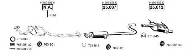 SU251510 ASMET Exhaust System Exhaust System