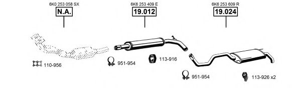 SE191590 ASMET Exhaust System Exhaust System
