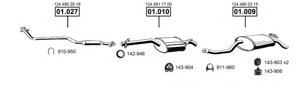 ME011880 ASMET Exhaust System Exhaust System