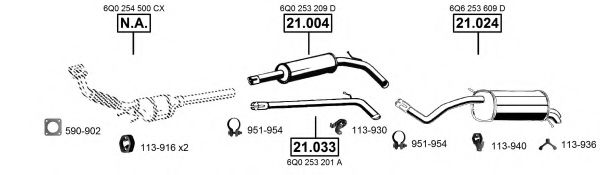 SE191790 ASMET Exhaust System Exhaust System