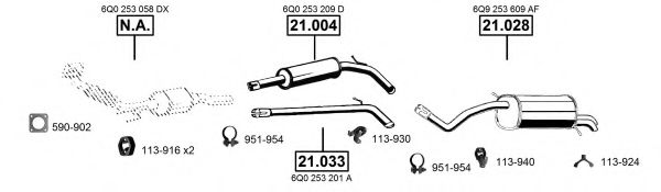 SK210480 ASMET Exhaust System Exhaust System