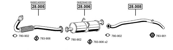 KI280100 ASMET Exhaust System Exhaust System