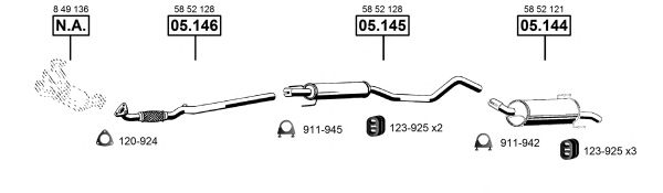 OP052500 ASMET Exhaust System Exhaust System