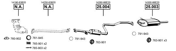 SU251650 ASMET Exhaust System Exhaust System