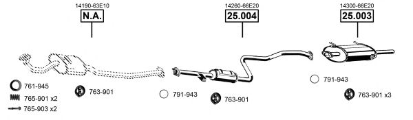 SU251660 ASMET Exhaust System Exhaust System