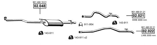 ME012290 ASMET Exhaust System