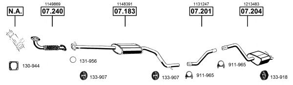 FO073945 ASMET Exhaust System Exhaust System