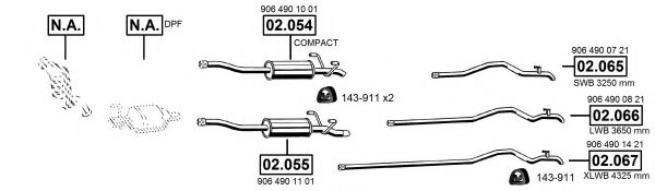 ME012460 ASMET Exhaust System Exhaust System