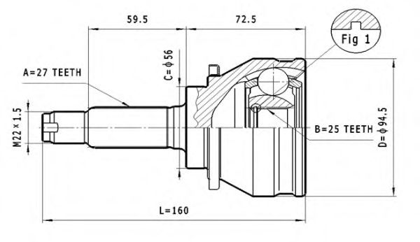 C.604 STATIM Joint Kit, drive shaft